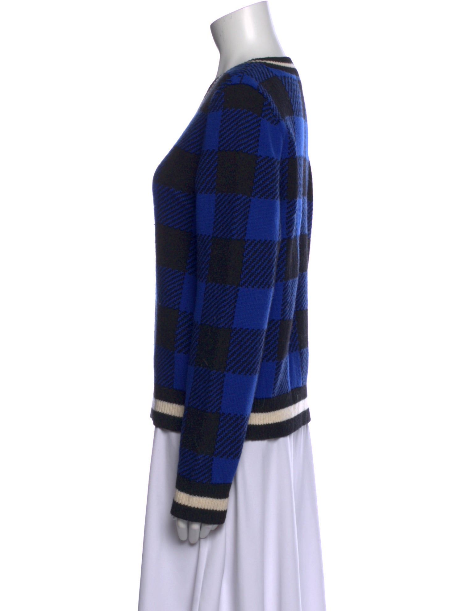 Rag & Bone Merino Wool Plaid Print Sweater