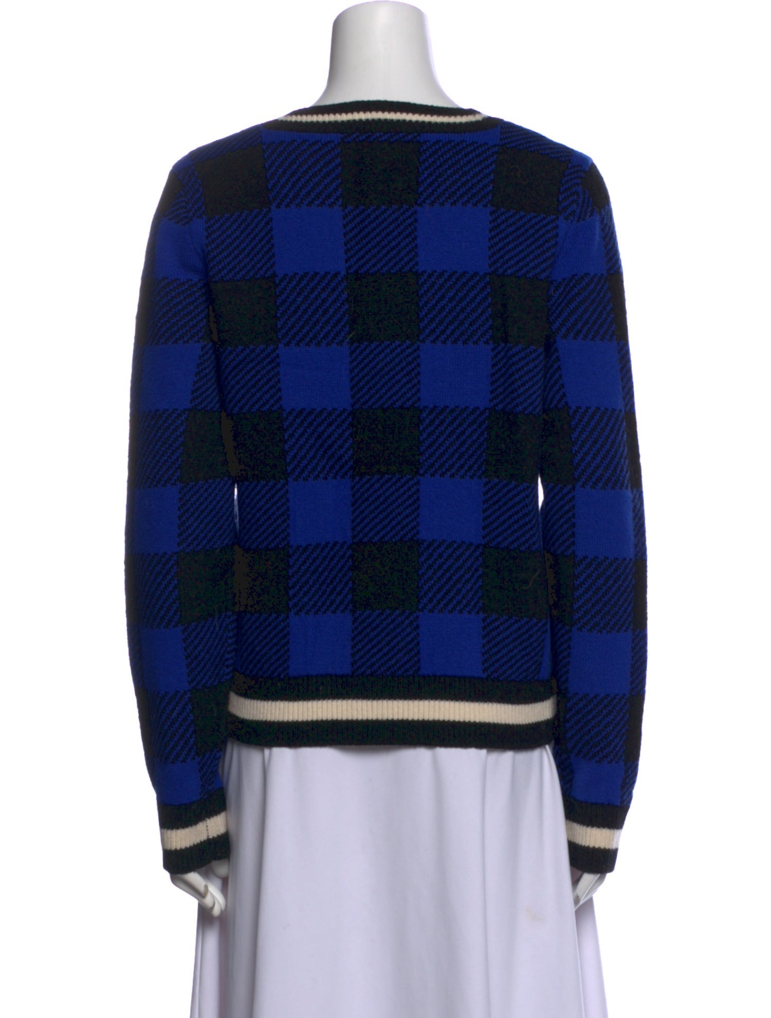 Rag & Bone Merino Wool Plaid Print Sweater