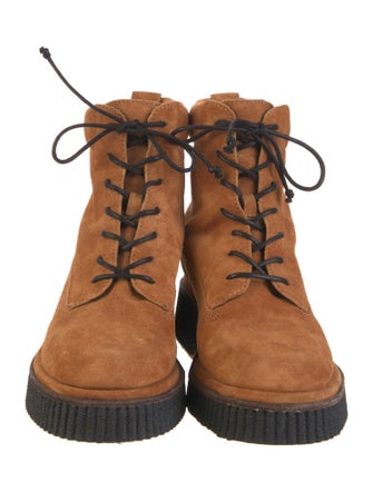 Rag & Bone Suede Colorblock Pattern Combat Boots