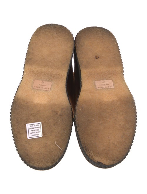 Rag & Bone Suede Colorblock Pattern Combat Boots