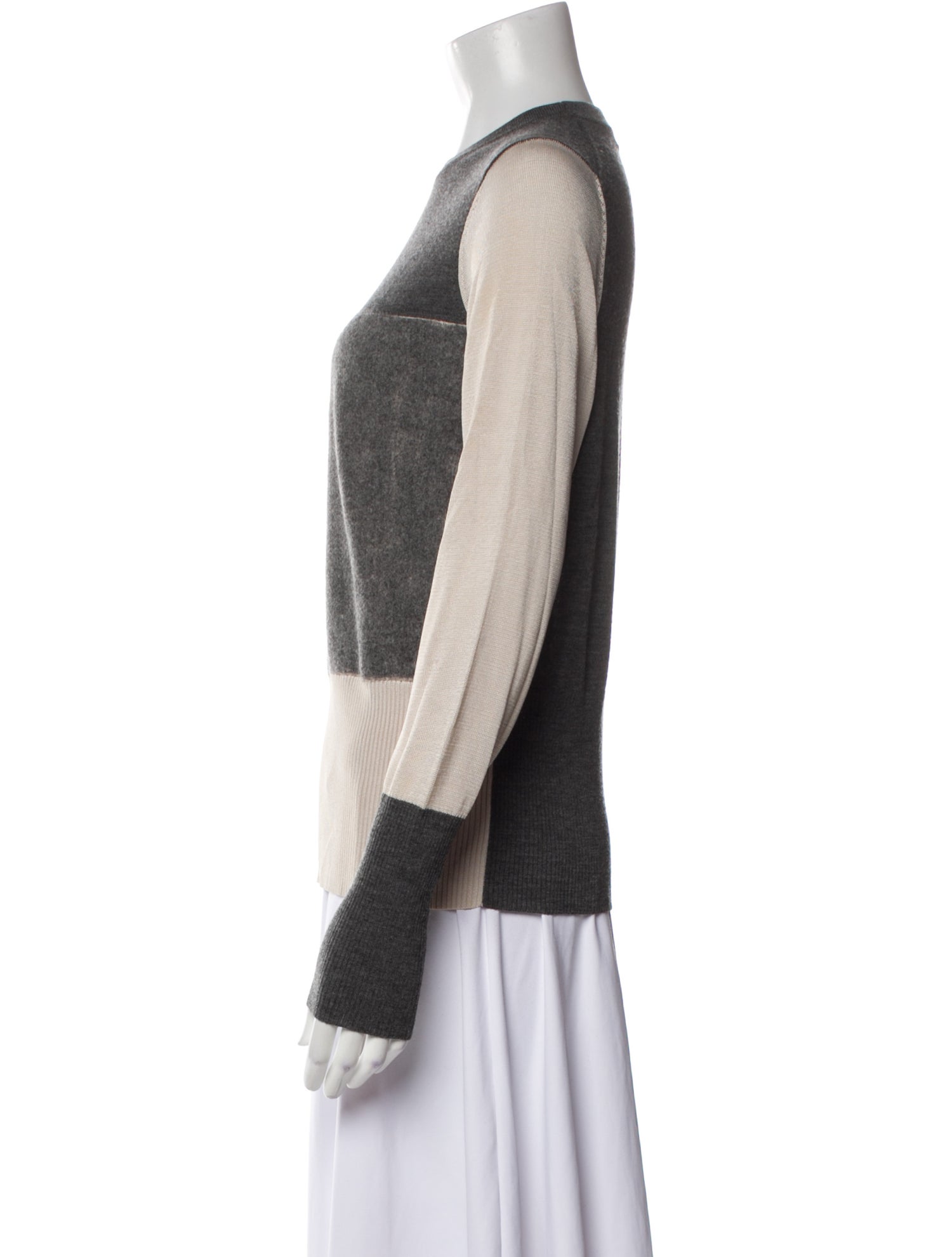 Rag & Bone Merino Wool Colorblock Pattern Sweater