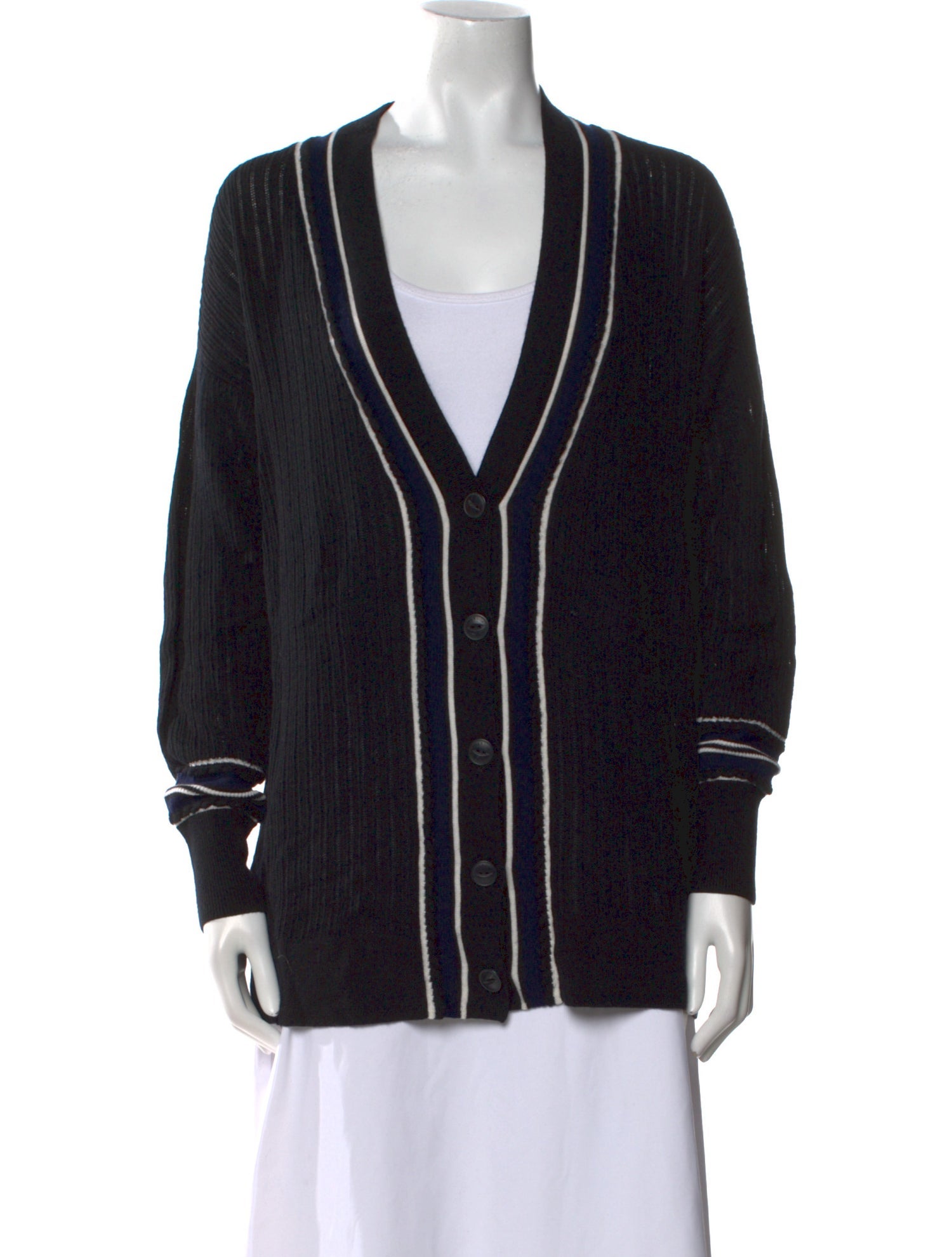 Rag & Bone Striped V-Neck Sweater