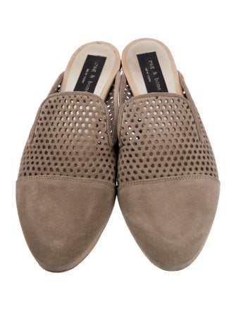 Rag & Bone Suede Cutout Accent Mules
