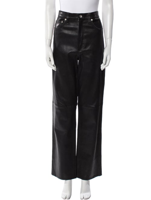 Rag & Bone Leather Wide Leg Pants