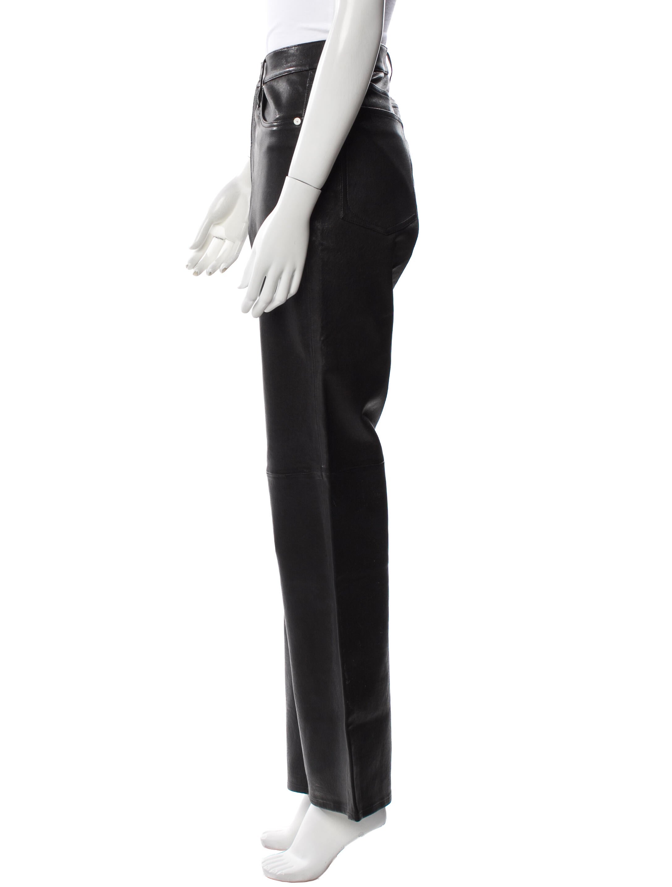 Rag & Bone Leather Wide Leg Pants