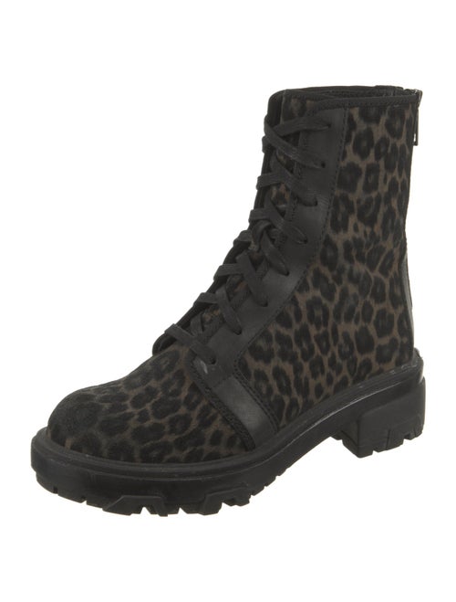 Rag & Bone Leather Animal Print Combat Boots