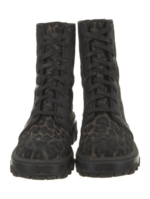 Rag & Bone Leather Animal Print Combat Boots