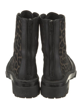 Rag & Bone Leather Animal Print Combat Boots