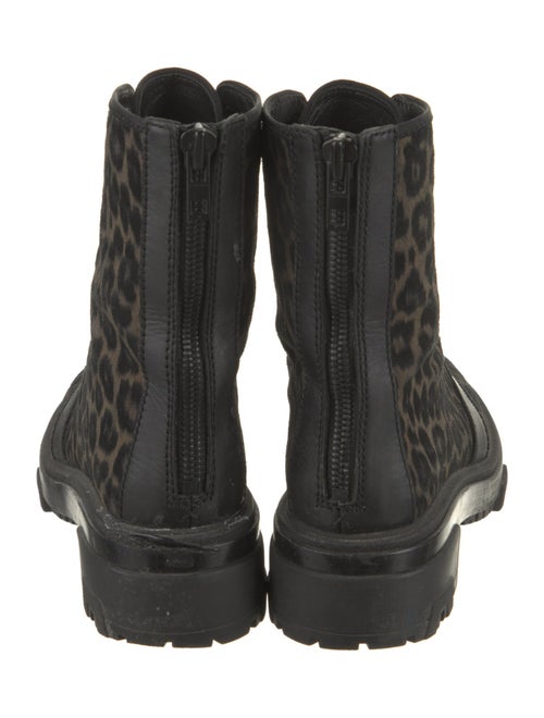 Rag & Bone Leather Animal Print Combat Boots
