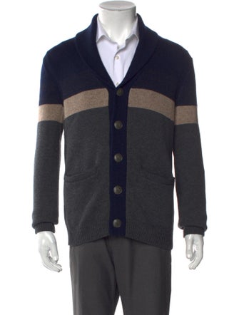 Rag & Bone Colorblock Pattern V-Neck Cardigan