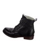 Rag & Bone Leather Lasercut Accents Combat Boots