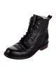Rag & Bone Leather Lasercut Accents Combat Boots