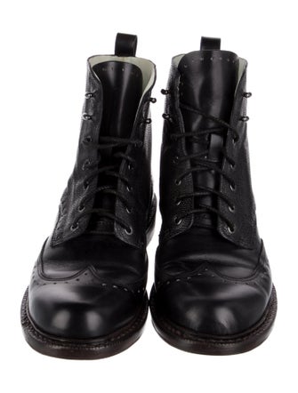 Rag & Bone Leather Lasercut Accents Combat Boots