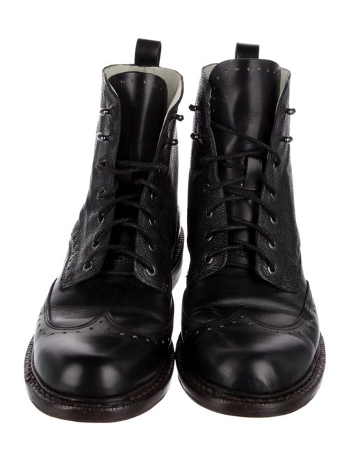 Rag & Bone Leather Lasercut Accents Combat Boots