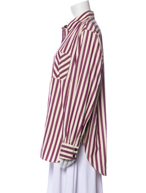 Rag & Bone Striped Long Sleeve Button-Up Top
