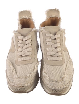 Rag & Bone Canvas Raw-Edge Trim Espadrille Sneakers