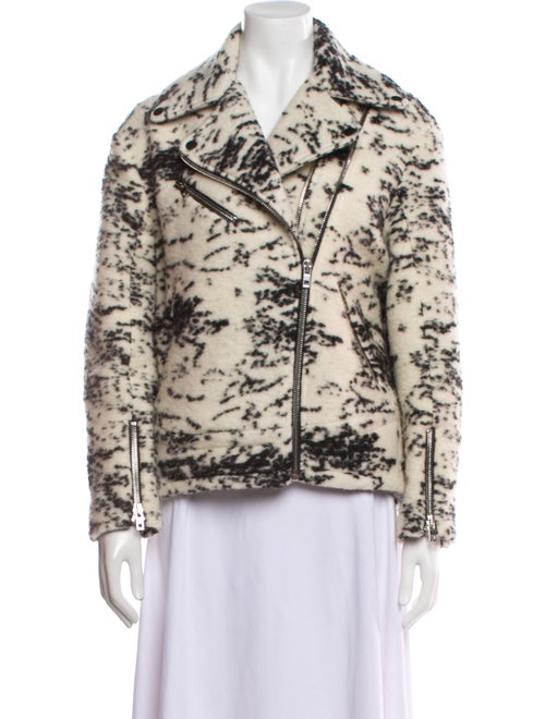 Rag & Bone Wool Printed Biker Jacket