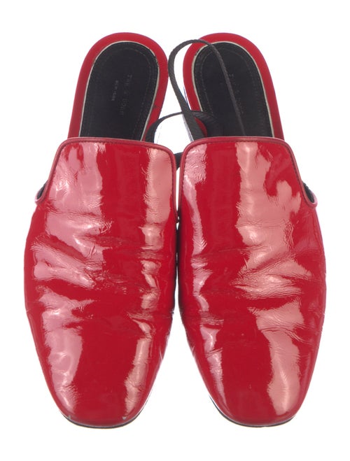 Rag & Bone Patent Leather Colorblock Pattern Slingback Flats