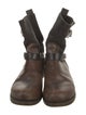 Rag & Bone Leather Colorblock Pattern Moto Boots