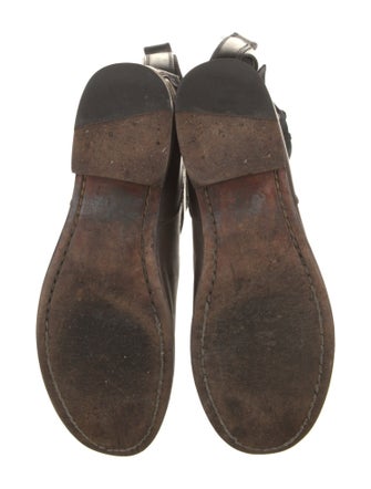 Rag & Bone Leather Colorblock Pattern Moto Boots