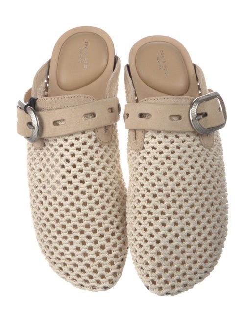 Rag & Bone Leather Trim Embellishment Mules