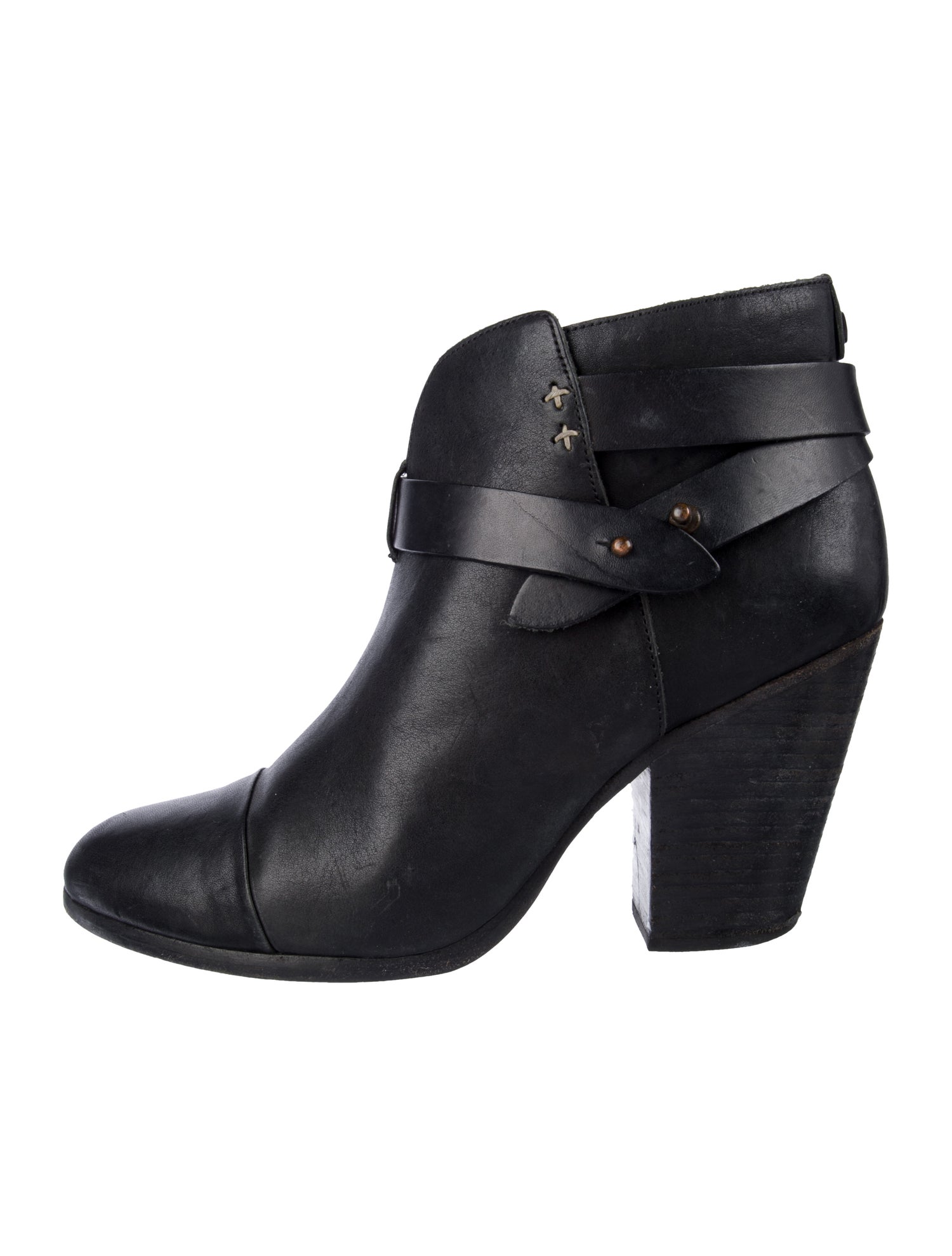 Rag & Bone Leather Whipstitch Trim Boots