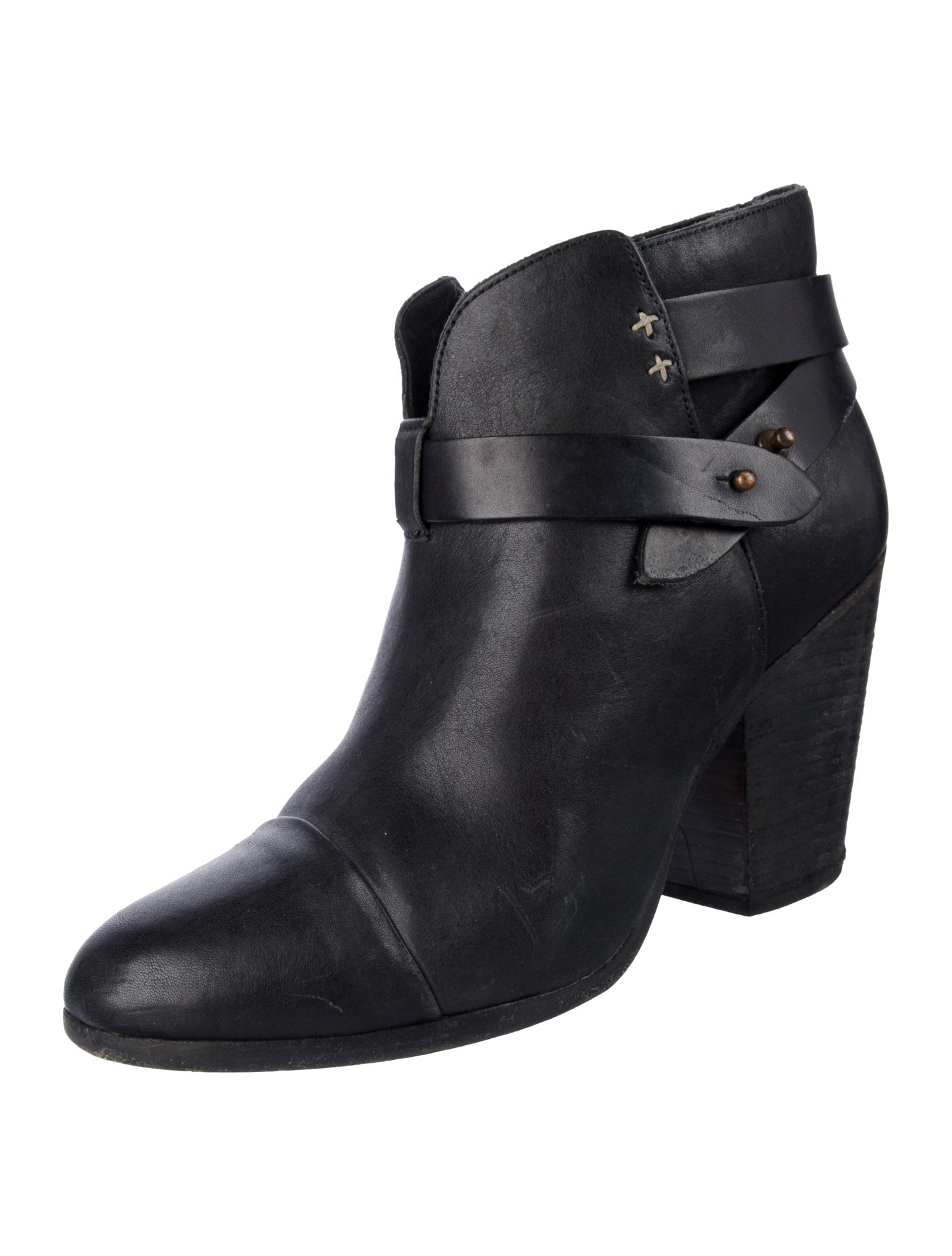 Rag & Bone Leather Whipstitch Trim Boots