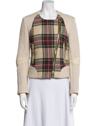 Rag & Bone Wool Plaid Print Blazer