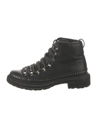Rag & Bone Leather Studded Accents Combat Boots