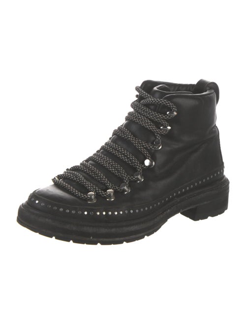 Rag & Bone Leather Studded Accents Combat Boots