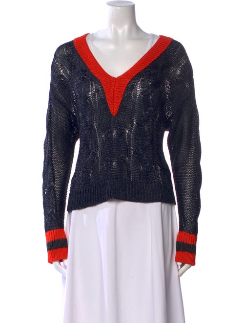 Rag & Bone Striped V-Neck Sweater