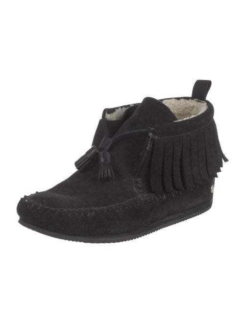 Rag & Bone Suede Fringe Trim Accent Wedge Sneakers