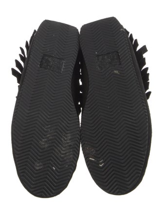 Rag & Bone Suede Fringe Trim Accent Wedge Sneakers