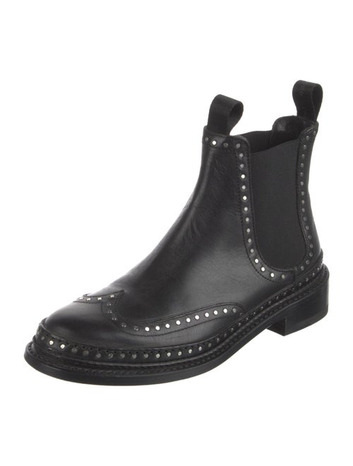 Rag & Bone Leather Studded Accents Chelsea Boots