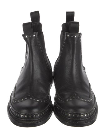 Rag & Bone Leather Studded Accents Chelsea Boots