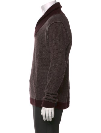 Rag & Bone Wool Plaid Print Polo Sweater