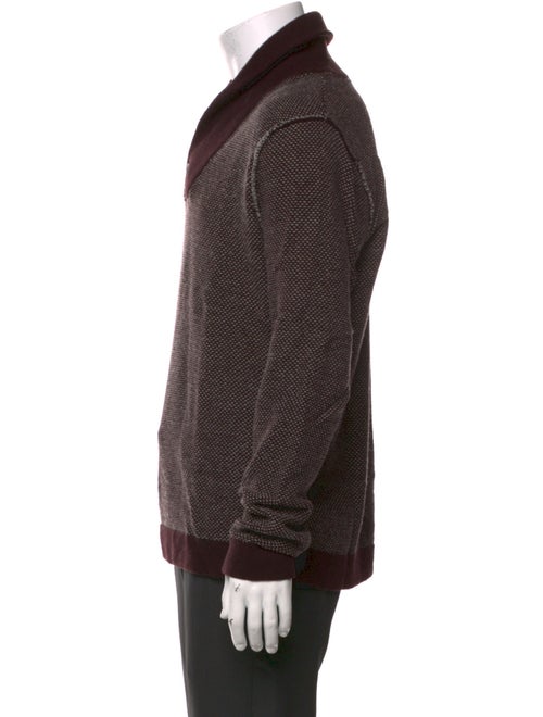 Rag & Bone Wool Plaid Print Polo Sweater