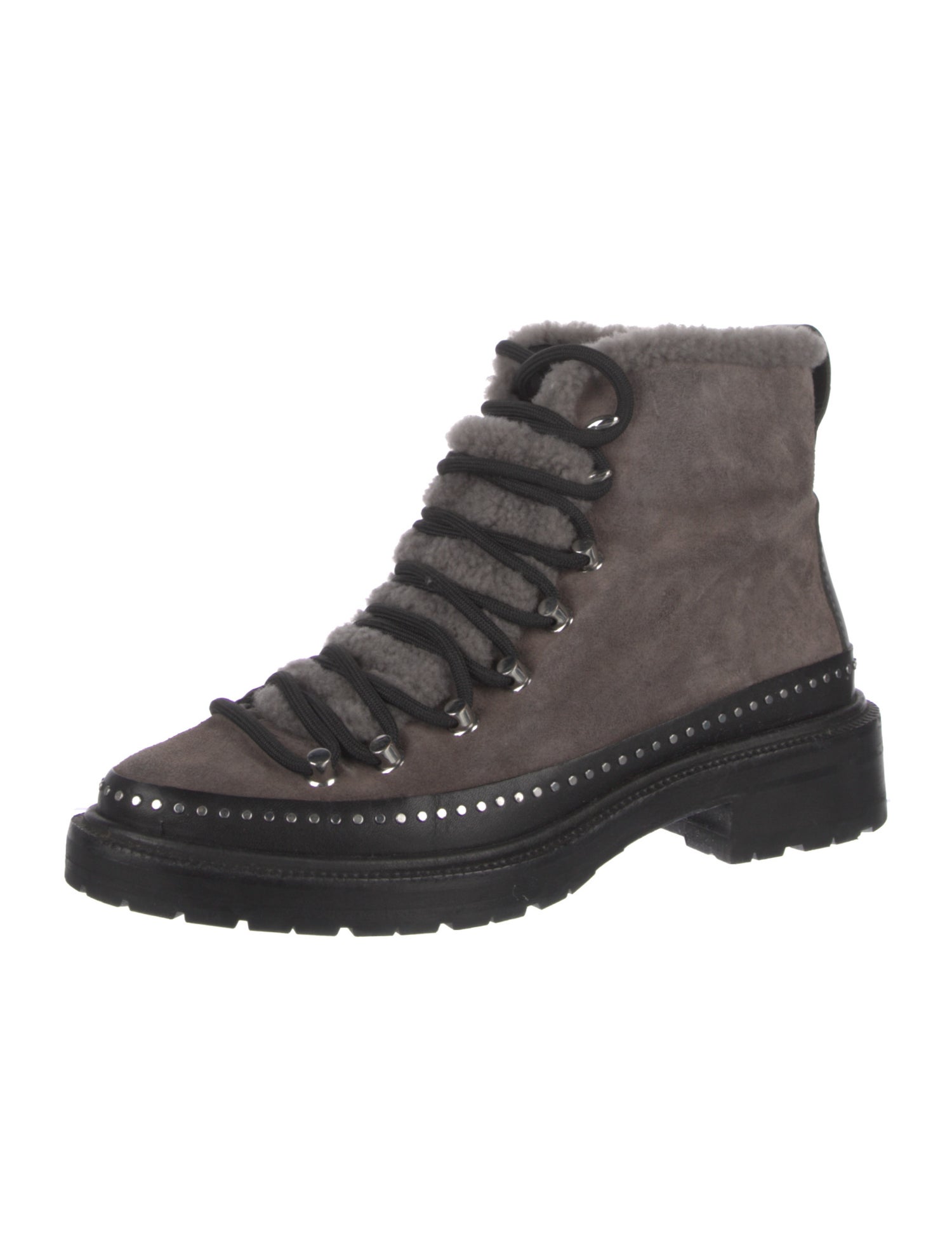 Rag & Bone Suede Studded Accents Combat Boots
