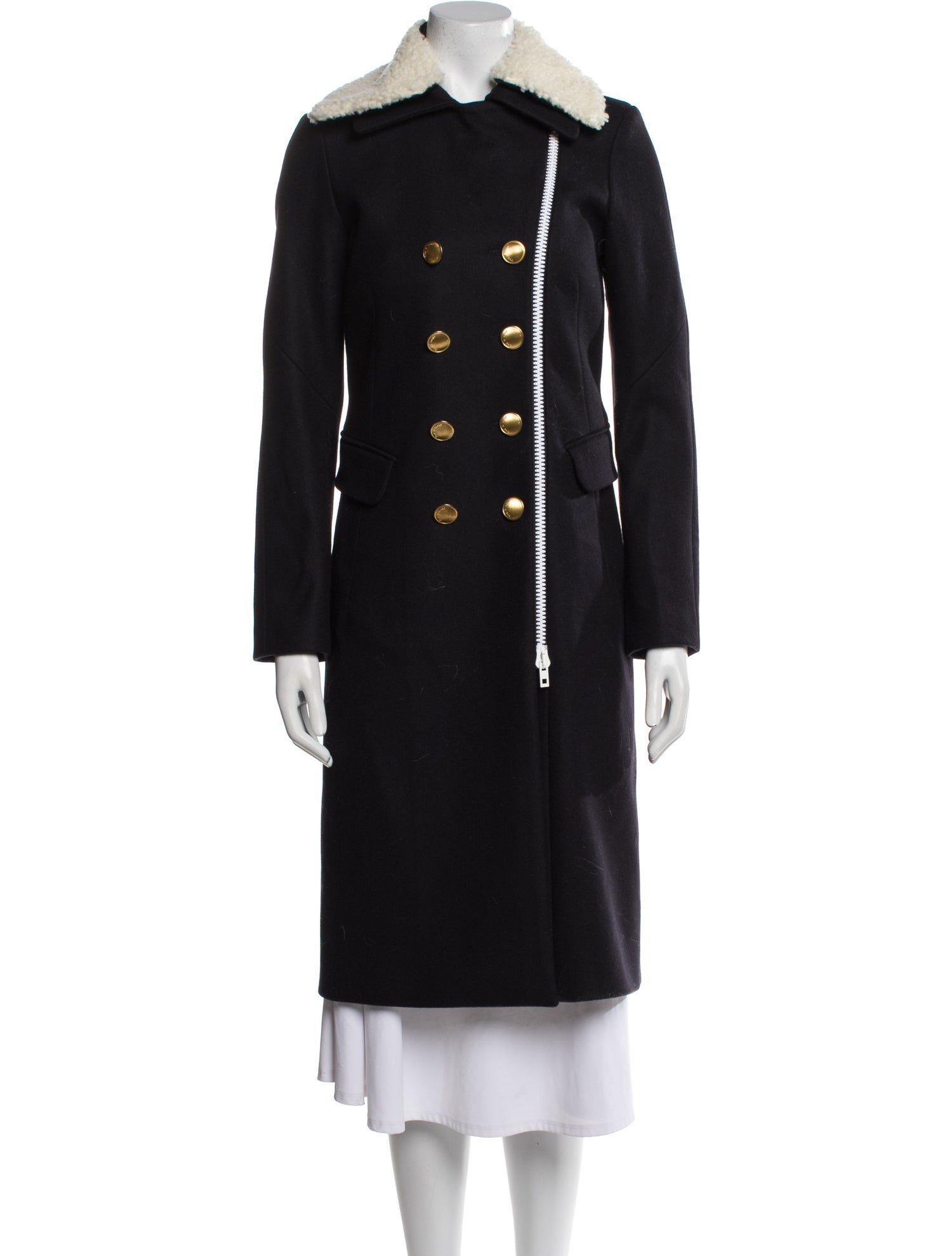 Rag & Bone Wool Faux Fur Coat