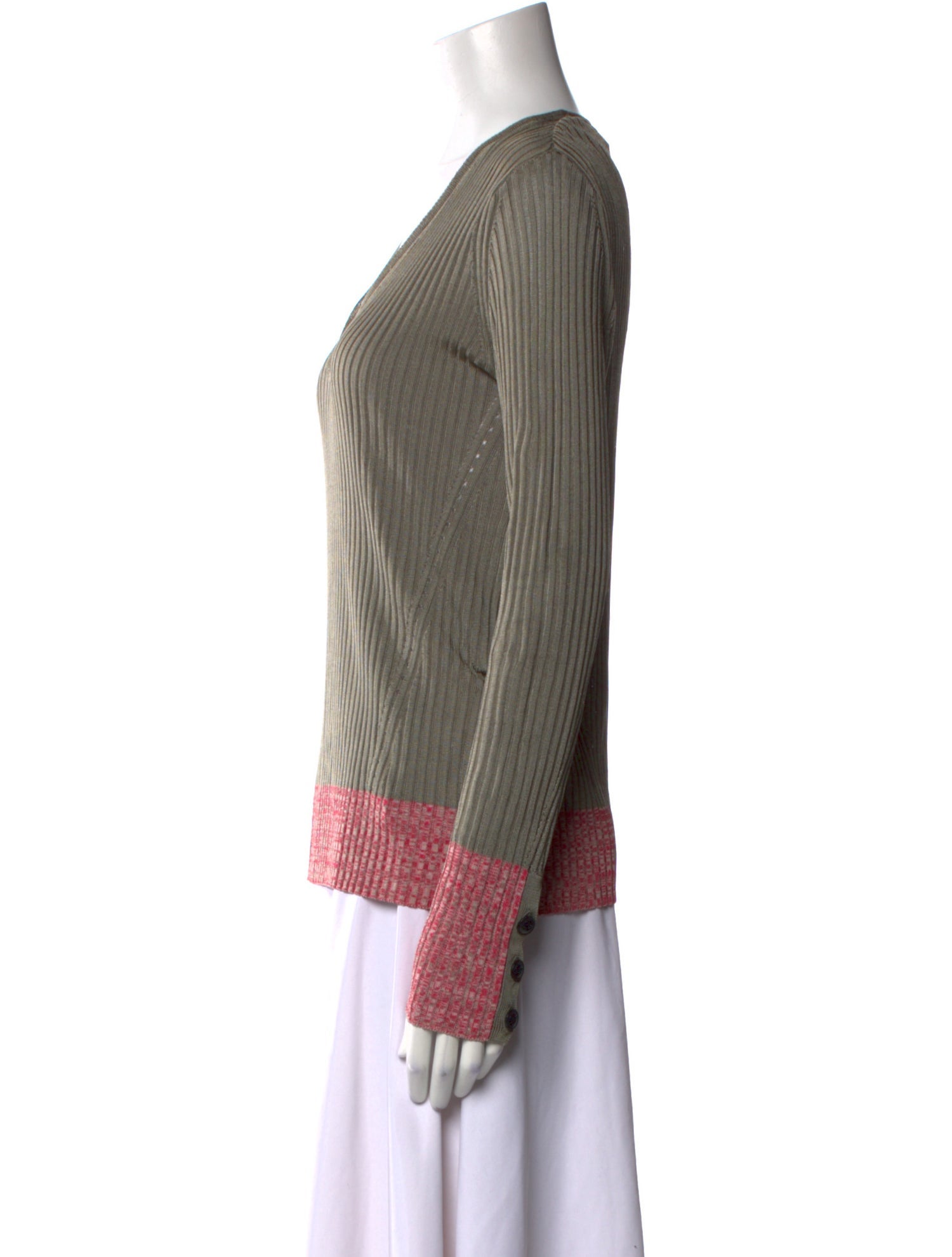 Rag & Bone Colorblock Pattern V-Neck Sweater