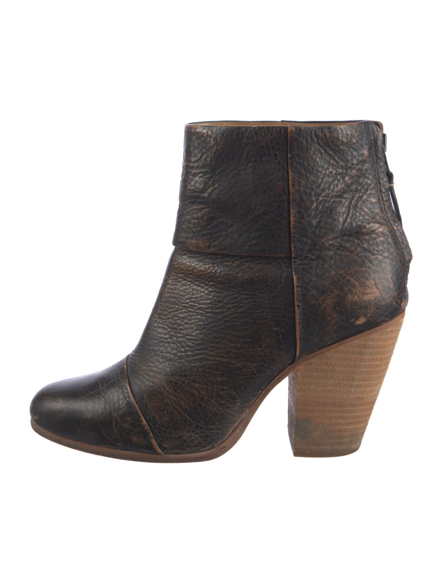 Rag & Bone Leather Distressed Accents Boots