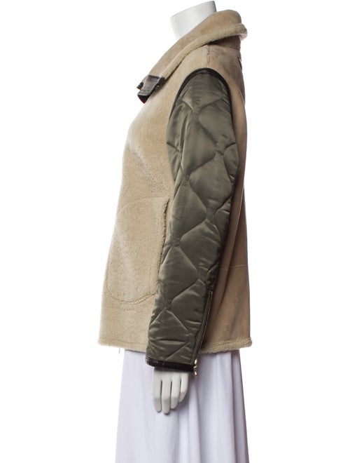 Rag & Bone Shearling Colorblock Pattern Fur Coat