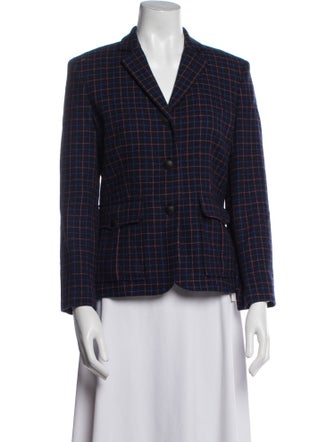 Rag & Bone Virgin Wool Plaid Print Blazer