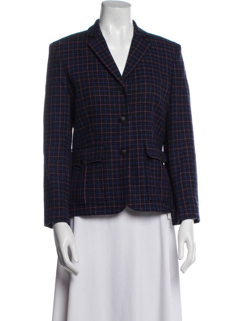 Rag & Bone Virgin Wool Plaid Print Blazer