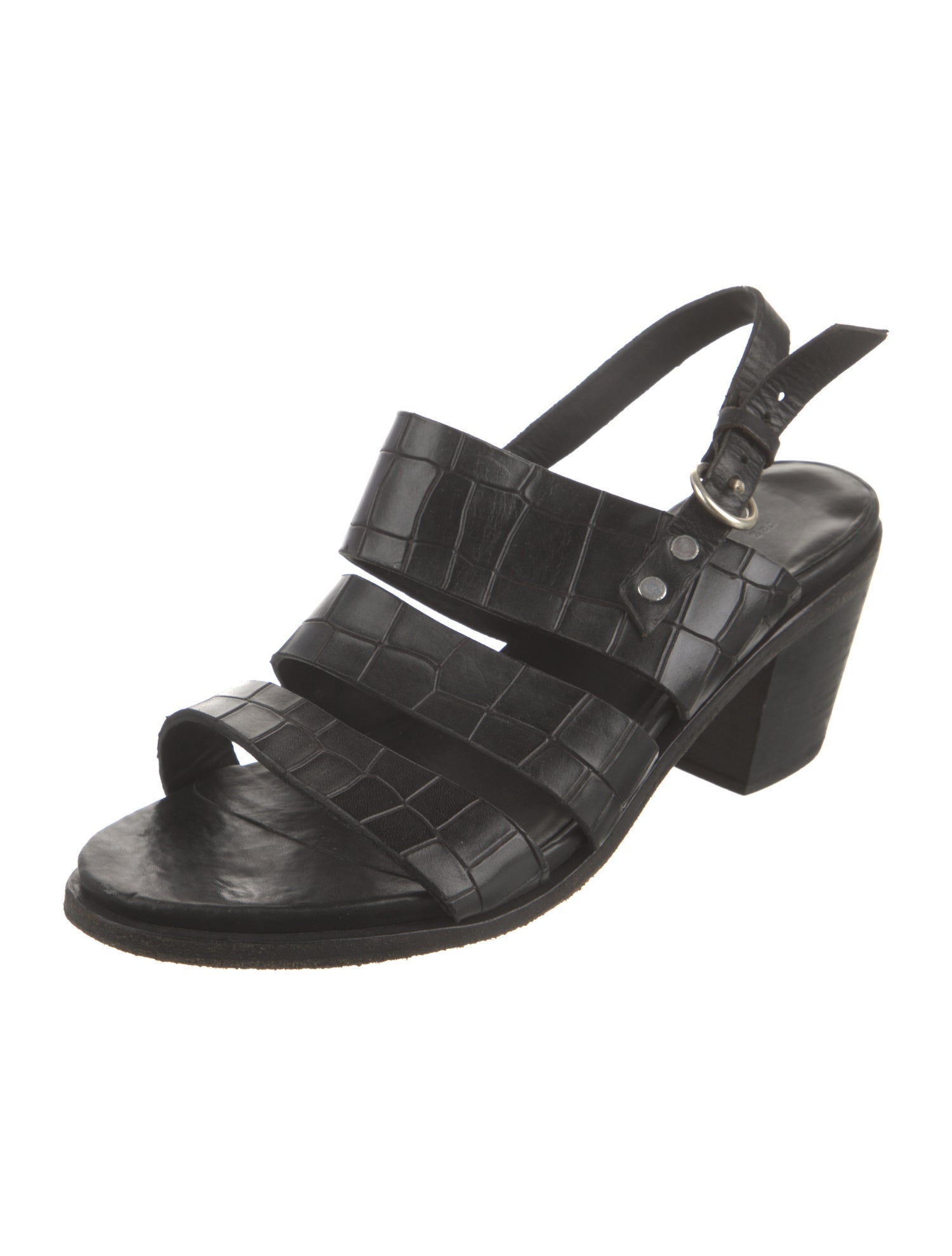 Rag & Bone Embossed Leather Slingback Sandals