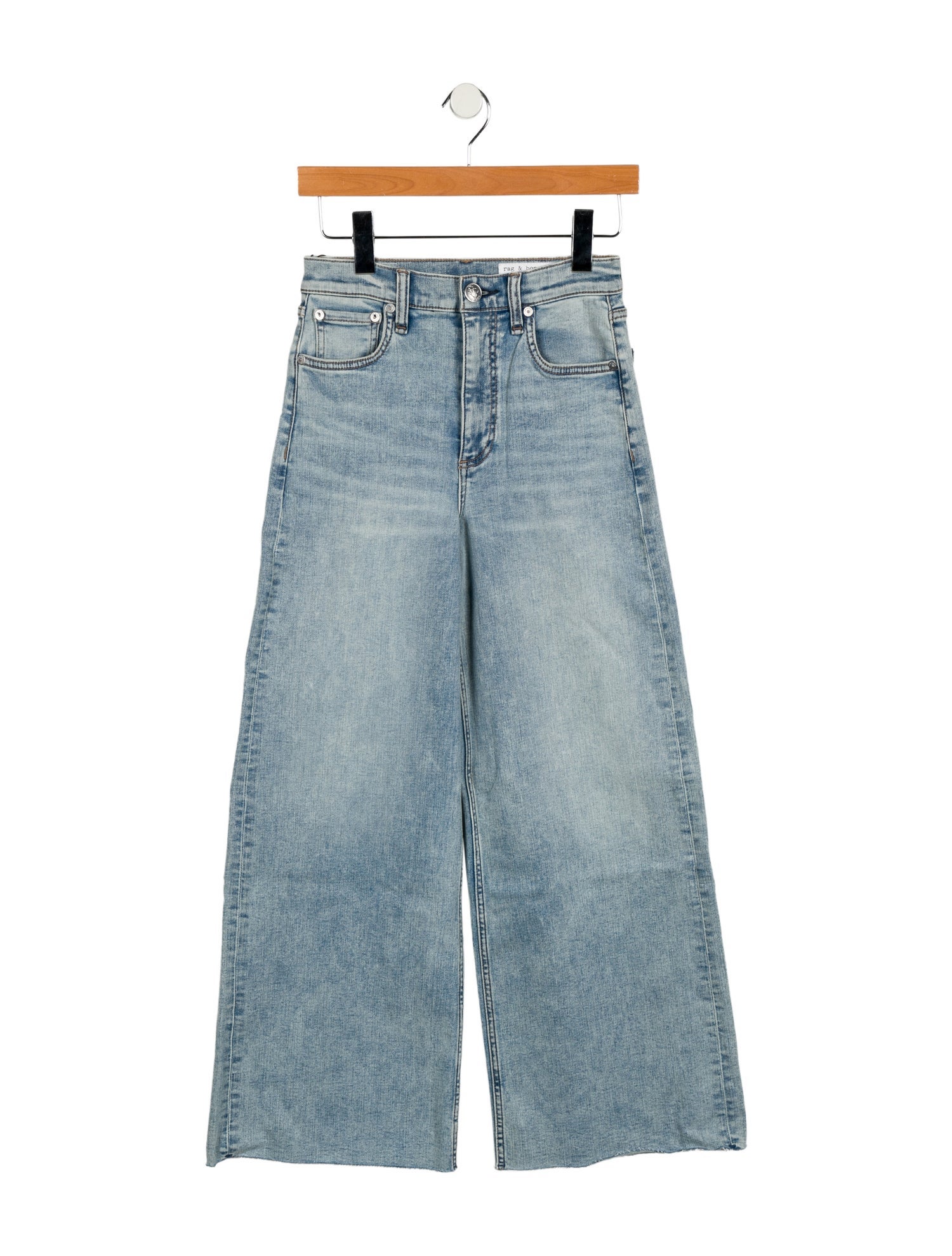 Rag & Bone Mid-Rise Wide Leg Jeans
