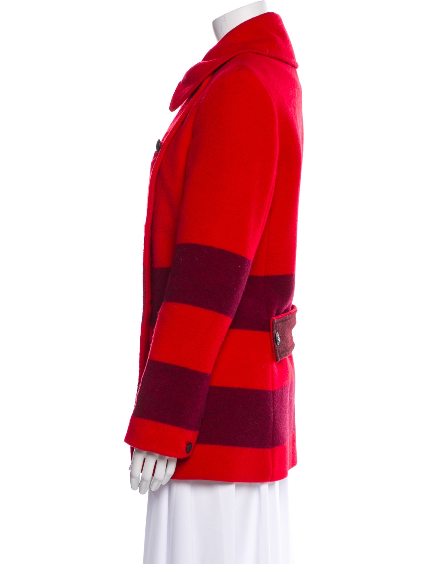 Rag & Bone Wool Striped Peacoat