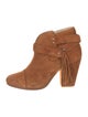 Rag & Bone Suede Fringe Trim Accent Boots
