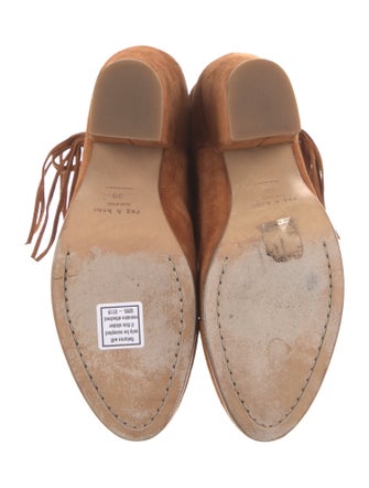 Rag & Bone Suede Fringe Trim Accent Boots