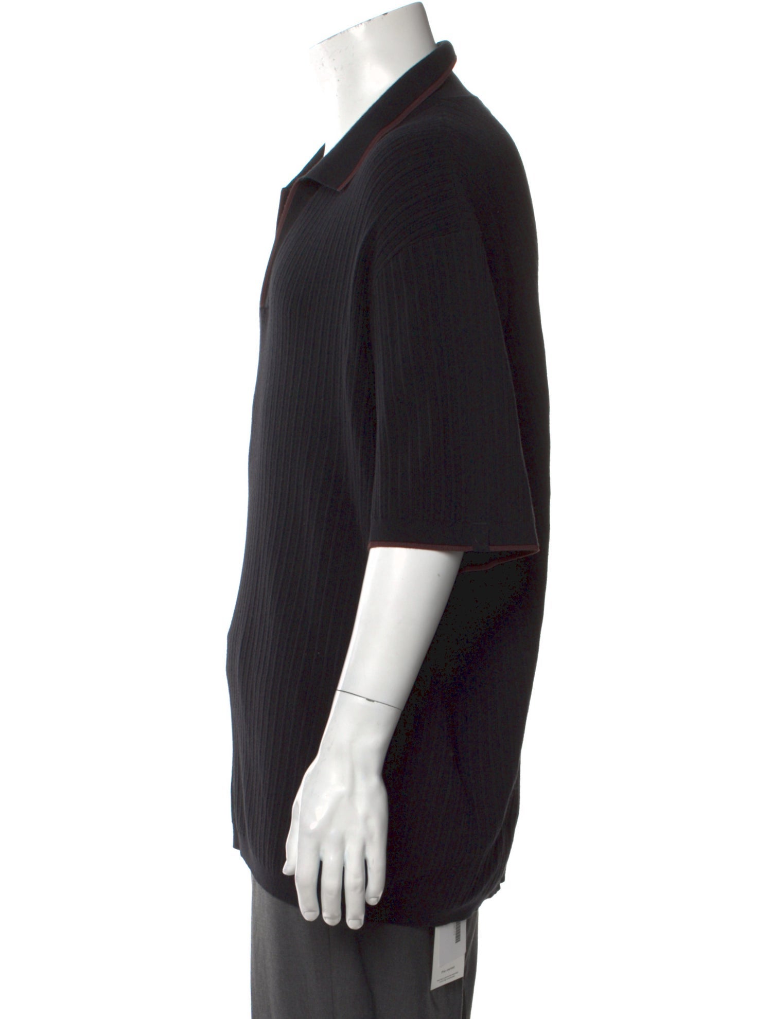 Rag & Bone Crew Neck Three-Quarter Sleeve Polo Sweater